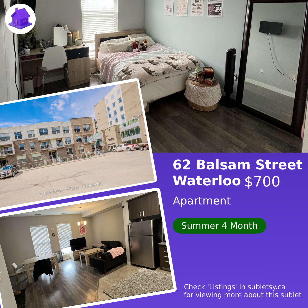 62 Balsam Street Waterloo Ontario Canada - [4 month lease]