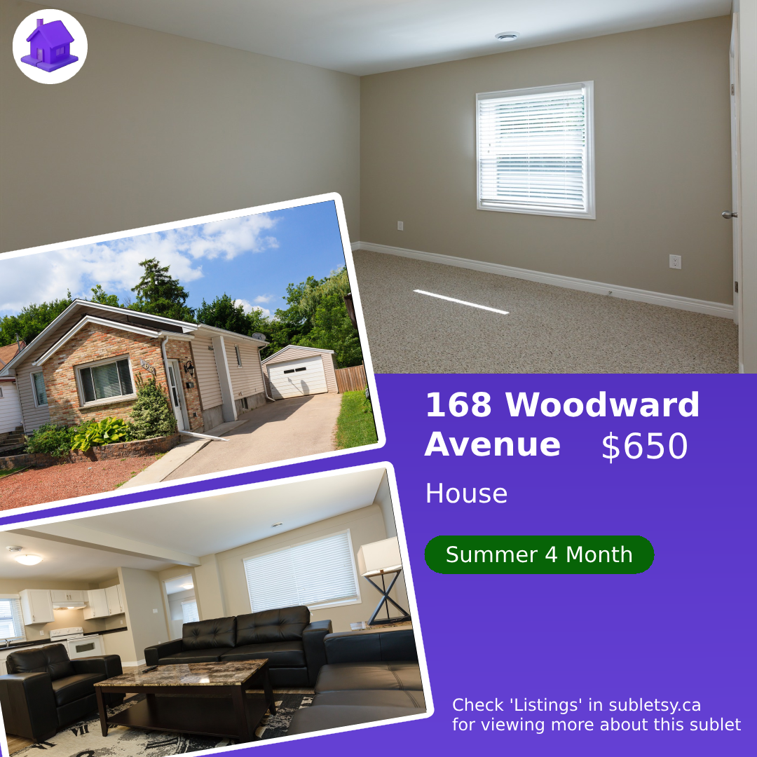 168 Woodward Ave London Ontario - [4 month lease]