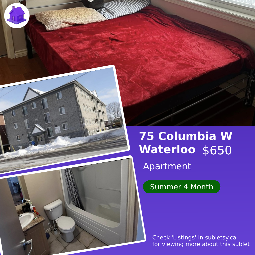 75 Columbia Street W Waterloo - [4 month lease]